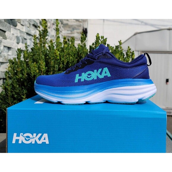 HOKA Other - Hoka One Bondi 8 Bellwether Blue Athletic Running Sneakers Men’s Size 10D NEW